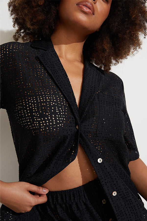 Swim Cutout Top in Cherry