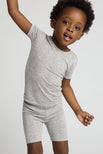 Thumbnail image #1 of My Mini Tee + Short Set in Heather Grey [Liam 3T/4T]
