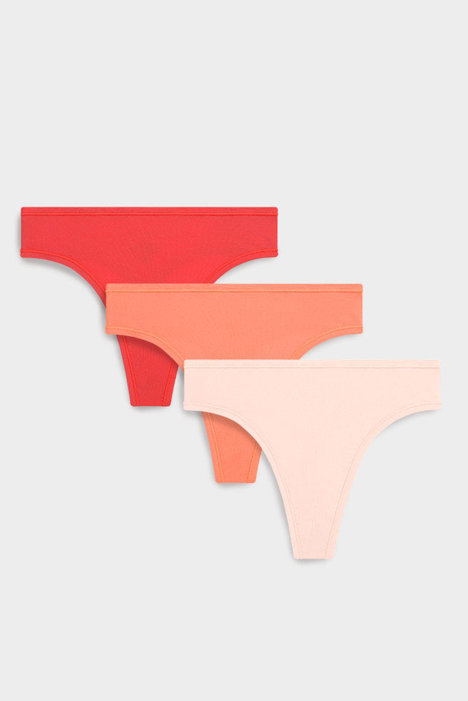 Cotton Thong in Sunrise (Pack)