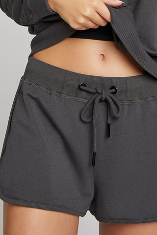 Detail view of Club Short in Washed Black for sizer