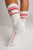 Feel Good Varsity Sock in Cherry