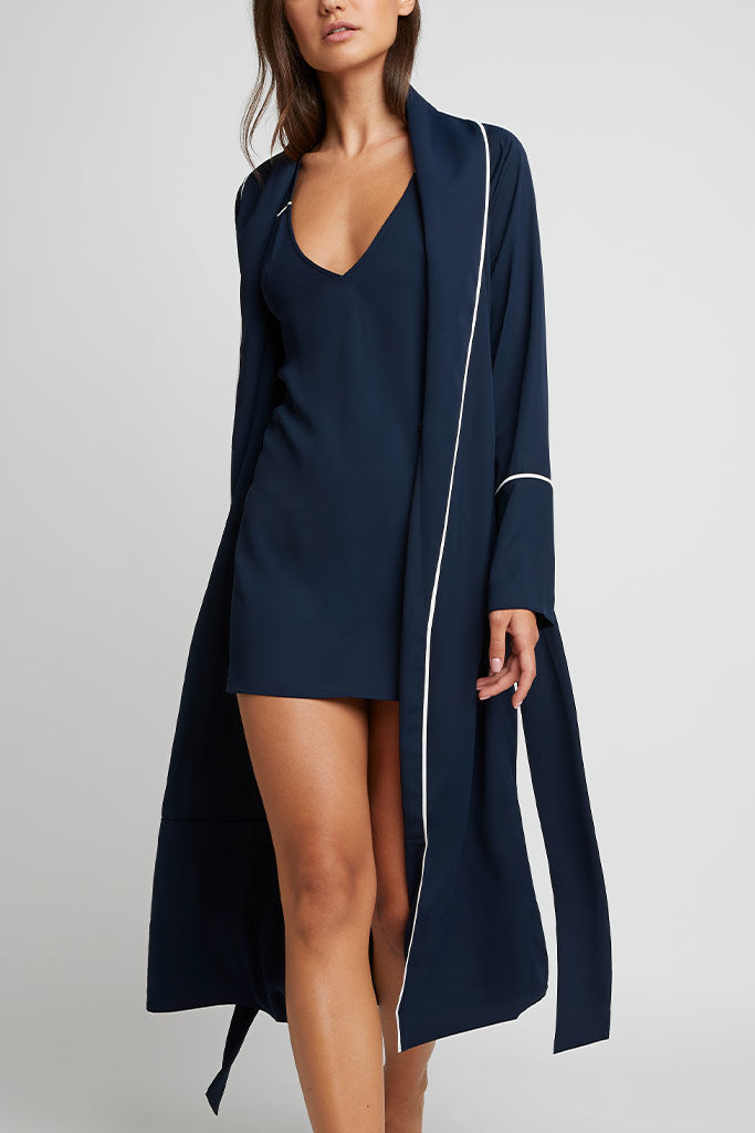 Less Flattering Robe Negative | Supreme Classic Robe in Navy