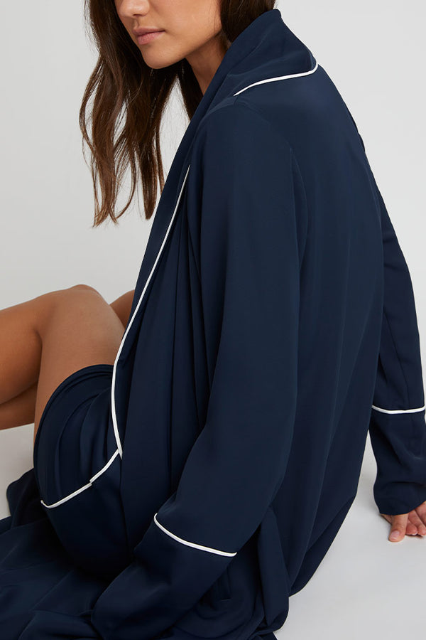 Supreme Clientele Robe Negative | Supreme Classic Robe in Navy