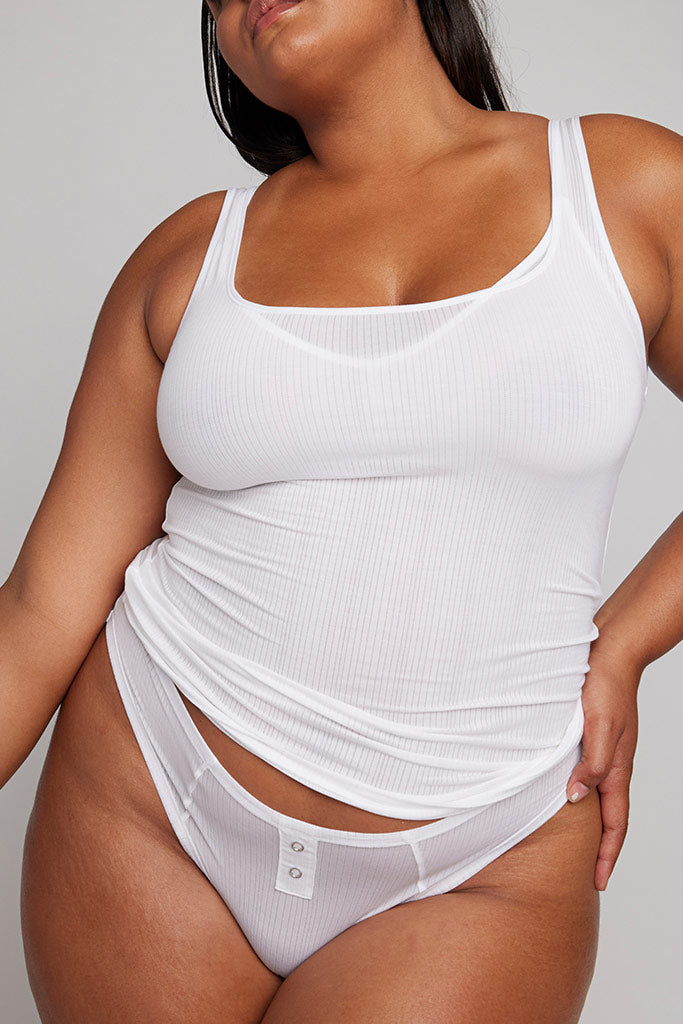 Whipped A-Top in White  Women's White Tank Tops - Women's Tops – Negative  Underwear
