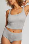 Thumbnail image #6 of Whipped Cropped A-Top in Heather Grey [Morgan M]