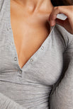 Thumbnail image #2 of Whipped Henley in Heather Grey [Ksenia XS]