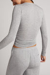 Thumbnail image #2 of Whipped Henley in Heather Grey [Ksenia XS]