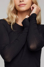 Thumbnail image #2 of Whipped Long Sleeve in Black [Adelina XS]