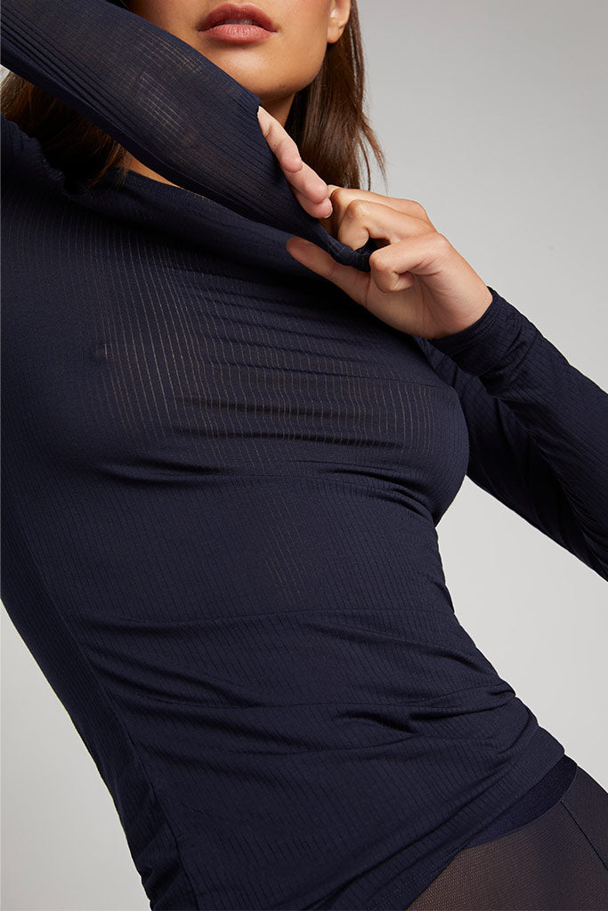 Whipped Long Sleeve in Navy Women's Long Sleeves Lounge Tops