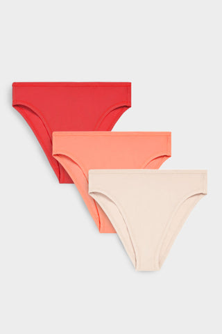 Detail view of Cotton French Cut Brief in Sunrise (Pack) for sizer
