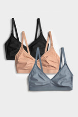 Thumbnail image #1 of Silky Nursing Bra in Black and in Buff and in Slate 3-Pack
