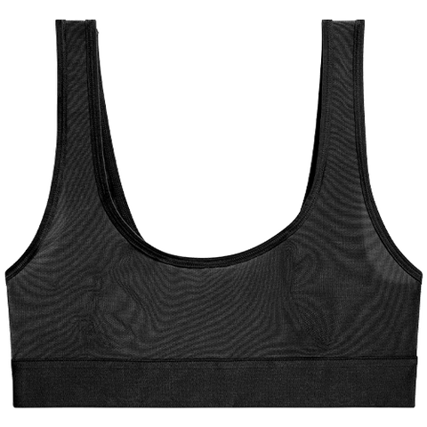 Detail view of Sieve Bra Top in Black for sizer