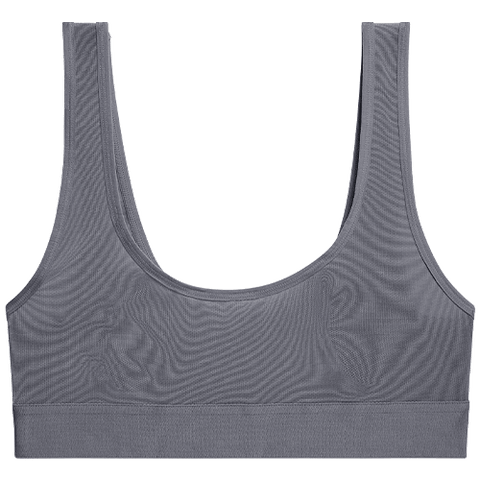 Detail view of Sieve Bra Top in Graphite for sizer