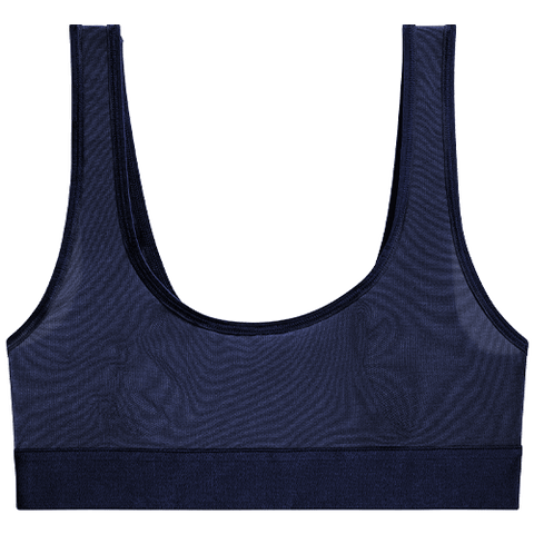 Sieve Bra Top in Navy  Wireless Scoop Neck Bra - Women's Bralette