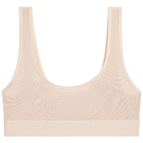Detail view of Sieve Bra Top in Peach for sizer