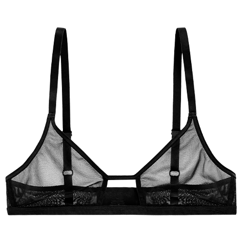 Sieve Cutout Bra in Black  Cutout Bralette - Women's Underwear