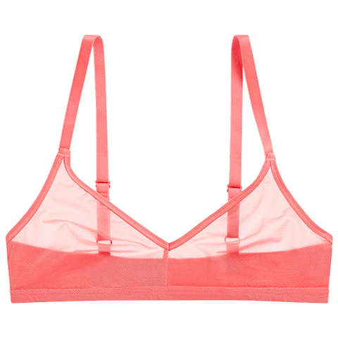 Sieve Non-Wire Bra in Coral  Wireless Bra - Women's Underwear – Negative  Underwear