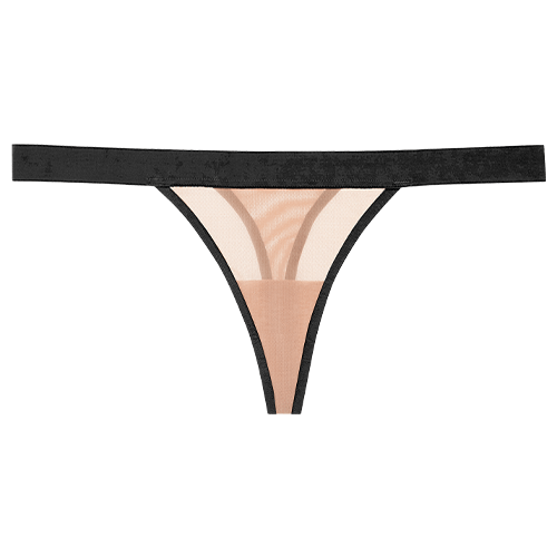 Whipped Thong in Buff + White - Negative Underwear