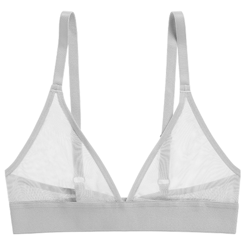 Detail view of Sieve Triangle Bra in White for sizer