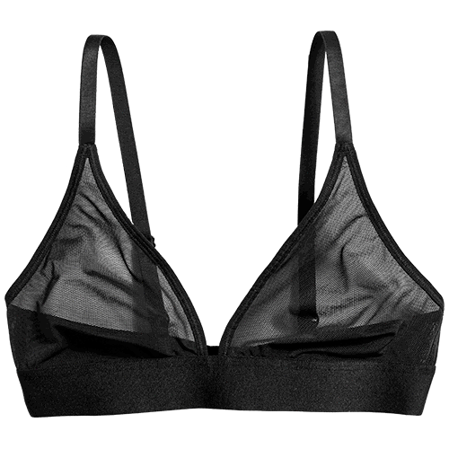 Sieve Triangle Bra in Black  Black V-Neck Bra - Negative Underwear