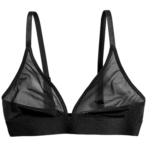 Detail view of Sieve Triangle Bra in Black for sizer