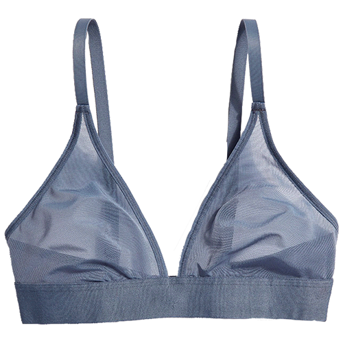 Sieve Triangle Bra in Slate  Slate Plunge Bra - Slate V-Neck Bra –  Negative Underwear