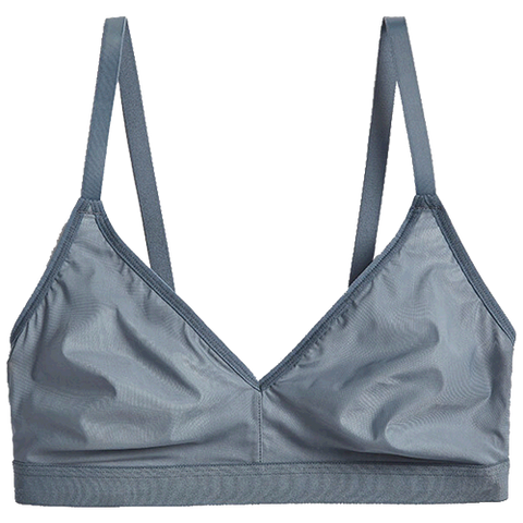 Detail view of Silky Non-Wire Bra in Slate for sizer