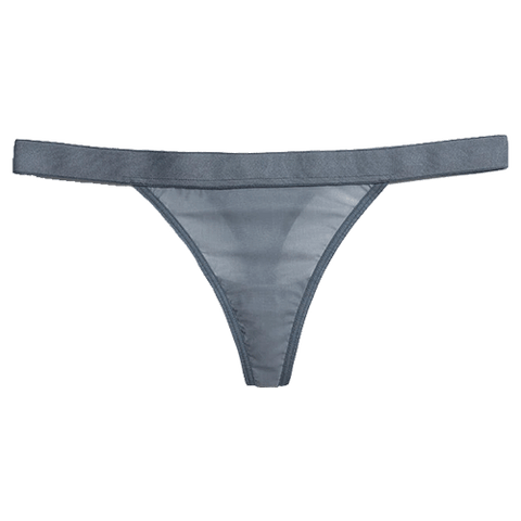 Detail view of Silky Thong in Slate for sizer