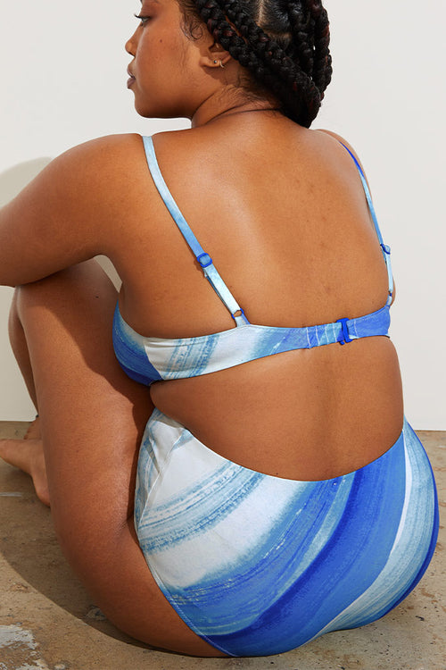 Swim Crop Top in Surf