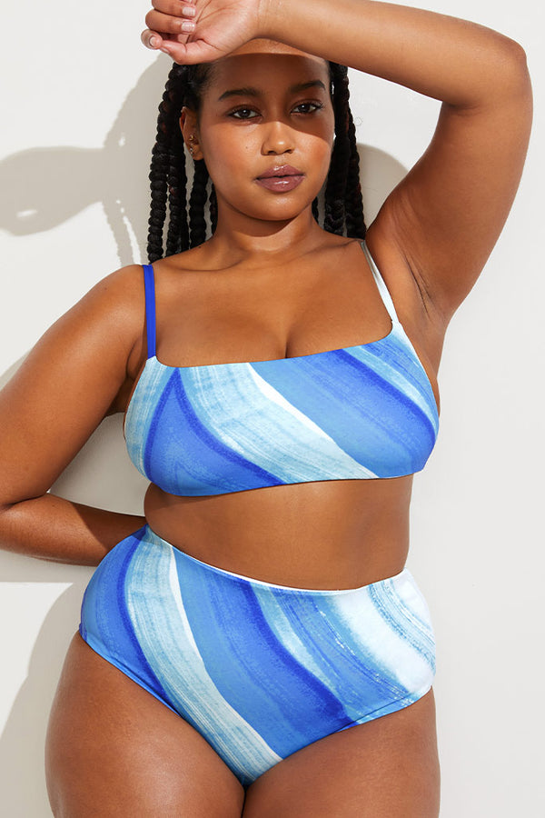 Swim Crop Top in Black