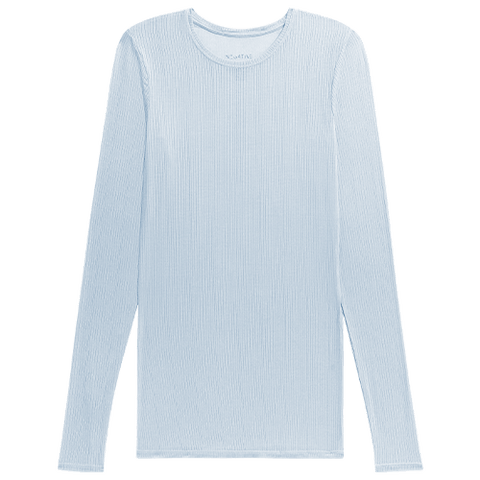 Detail view of Whipped Long Sleeve in Glacier for sizer