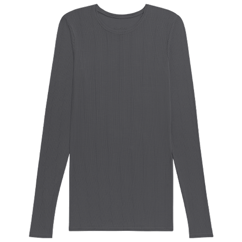Detail view of Whipped Long Sleeve in Graphite for sizer