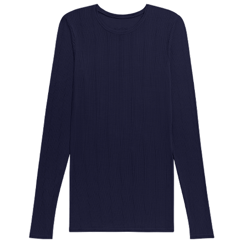 Detail view of Whipped Long Sleeve in Navy for sizer