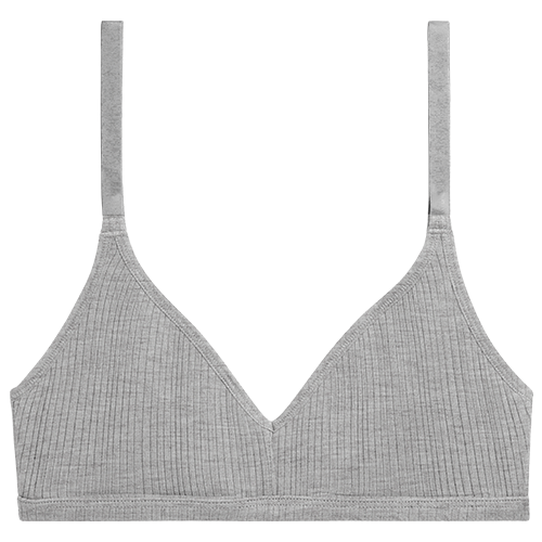 Mottled grey non-wired triangle bra - DIM Originals