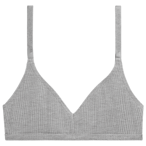 Whipped Non-Wire Bra in Heather Grey | Comfortable Lounge Bralette ...