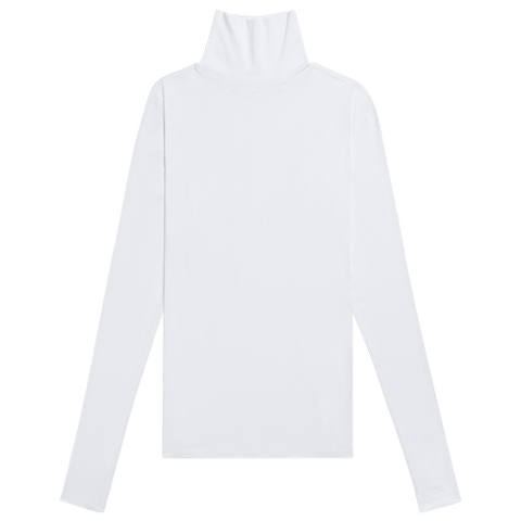Detail view of Whipped Turtleneck in White for sizer
