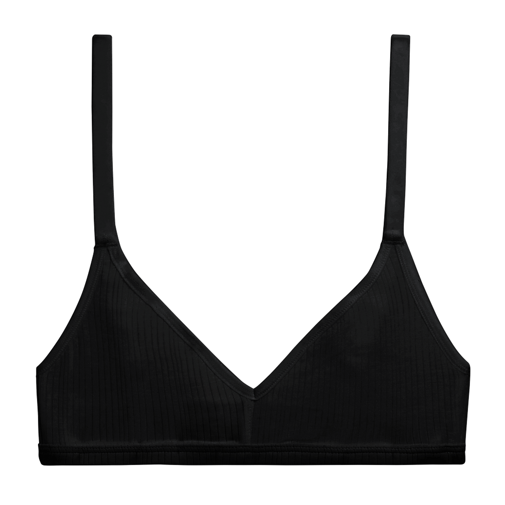 Whipped Non-Wire Bra in Black | Comfortable Lounge Bralette - Women's Bras